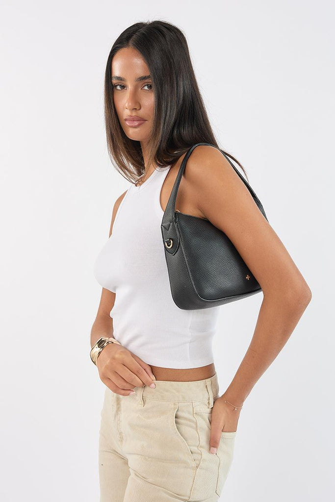 Gabi Shoulder Bag - Black Pebble – PETA + JAIN