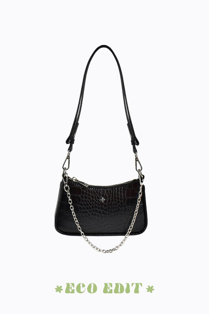 Peta & jain discount piper bag chocolate croc