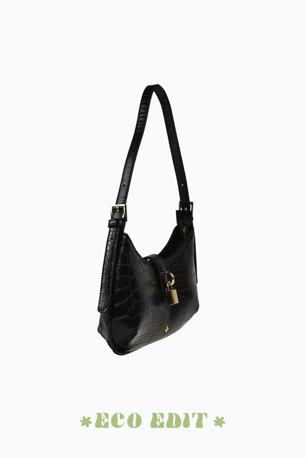 Latch hot sale black leather