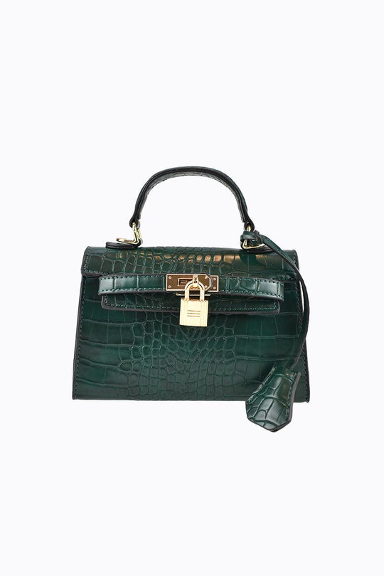 Green faux hotsell croc bag